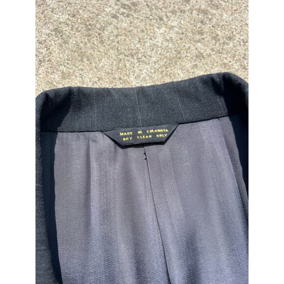 Vintage Coburne Square Gray Pinstripe Wool Single Breasted Suit Set – Chest 46 - Picture 4 of 12